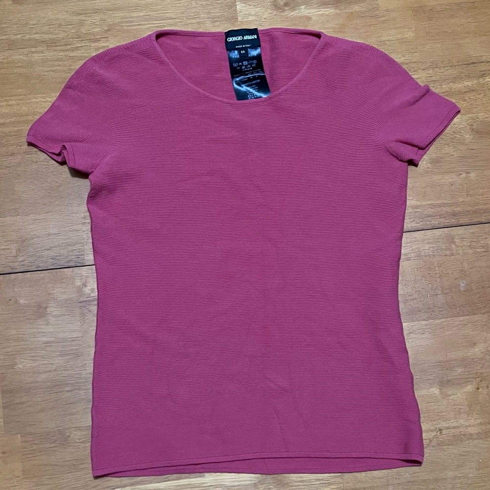 Giorgio Armani Pink Short Sleeve Top